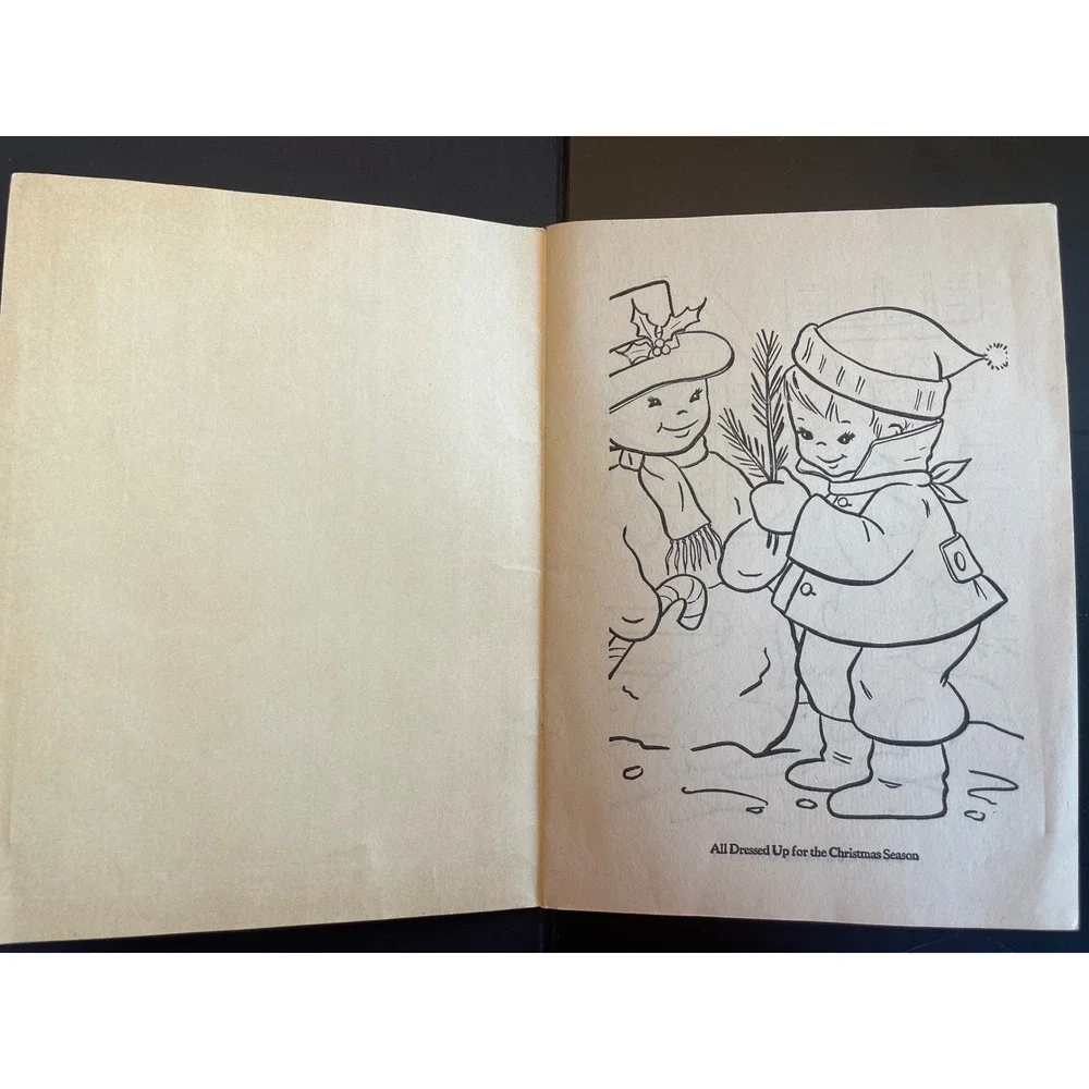 Vintage Christmas Coloring Book Santa‎ Elves Lowe Unused